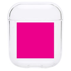 A Pink Background With A Black Border Hard Pc Airpods 1/2 Case by catchydesignhill