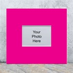 A Pink Background With A Black Border White Wall Photo Frame 5  x 7  Front