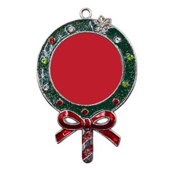 A Red Background With A White Border Metal X mas Lollipop With Crystal Ornament by catchydesignhill