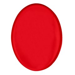 A Red Background With A White Border Oval Glass Fridge Magnet (4 Pack) by catchydesignhill