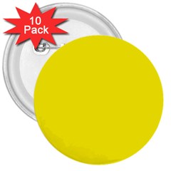 A Yellow Background With A Black Border 3  Buttons (10 Pack)  by catchydesignhill