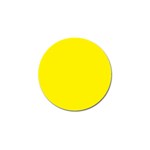 A Yellow Background With A Black Border Golf Ball Marker Front