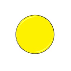 A Yellow Background With A Black Border Hat Clip Ball Marker by catchydesignhill