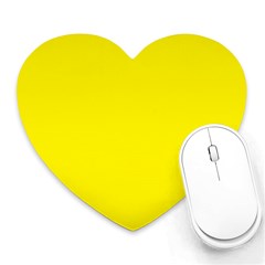 A Yellow Background With A Black Border Heart Mousepad by catchydesignhill