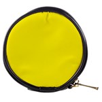 A Yellow Background With A Black Border Mini Makeup Bag Front