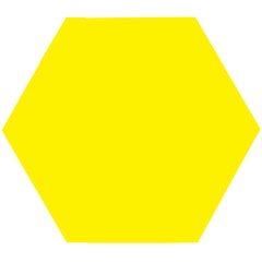 A Yellow Background With A Black Border Wooden Puzzle Hexagon by catchydesignhill