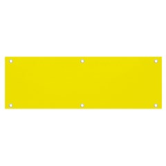 A Yellow Background With A Black Border Banner And Sign 6  X 2 