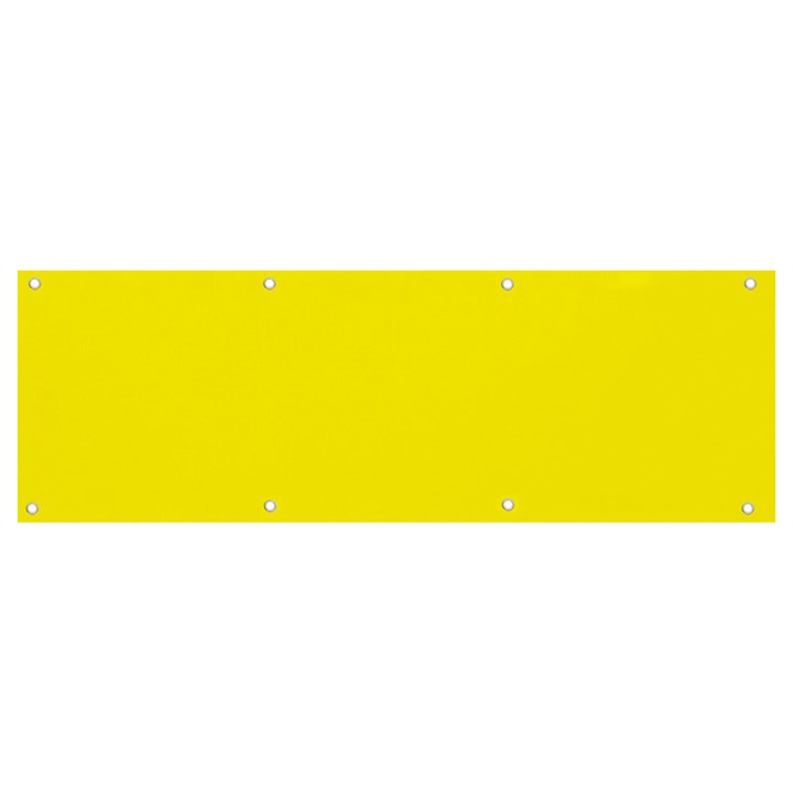 A Yellow Background With A Black Border Banner and Sign 9  x 3 