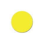 A Yellow Background With A Black Border Golf Ball Marker (4 pack) Front