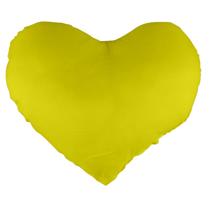 A Yellow Background With A Black Border Large 19  Premium Heart Shape Cushions