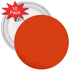 An Orange Background With A Black Border 3  Buttons (10 Pack)  by catchydesignhill