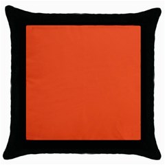 An Orange Background With A Black Border Throw Pillow Case (black) by catchydesignhill