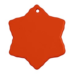 An Orange Background With A Black Border Snowflake Ornament (two Sides) by catchydesignhill