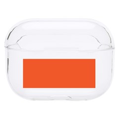 An Orange Background With A Black Border Hard Pc Airpods Pro Case by catchydesignhill