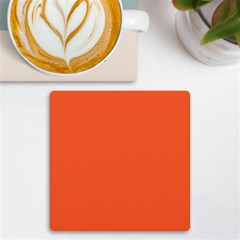 An Orange Background With A Black Border Uv Print Square Tile Coaster  by catchydesignhill