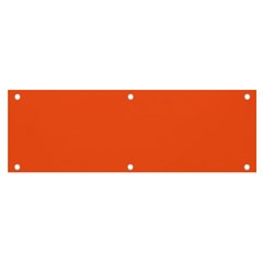 An Orange Background With A Black Border Banner And Sign 6  X 2  by catchydesignhill