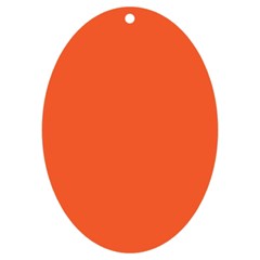 An Orange Background With A Black Border Uv Print Acrylic Ornament Oval by catchydesignhill