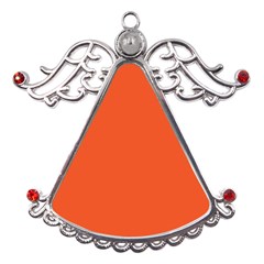 An Orange Background With A Black Border Metal Angel With Crystal Ornament by catchydesignhill