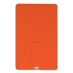 An Orange Background With A Black Border Name Card Style Usb Flash Drive