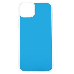 A Blue Background With A Black And White Cat On Top Of It Iphone 15 Tpu Uv Print Case by catchydesignhill