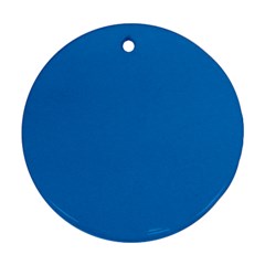 A Blue Background With A Black And White Clock Ornament (round) by catchydesignhill