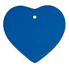 A Blue Background With A Black And White Clock Heart Ornament (two Sides) by catchydesignhill