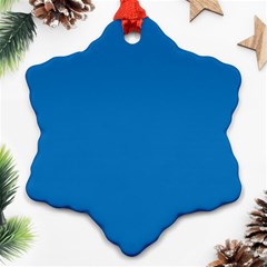 A Blue Background With A Black And White Clock Snowflake Ornament (two Sides)