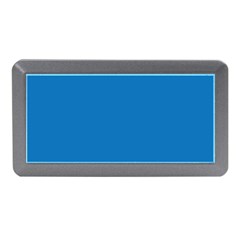 A Blue Background With A Black And White Clock Memory Card Reader (mini) by catchydesignhill