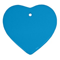 A Blue Background With A Black And White Cat On Top Of It Ornament (heart) by catchydesignhill