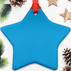 A Blue Background With A Black And White Cat On Top Of It Ornament (star) by catchydesignhill