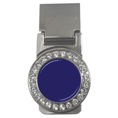 A Blue Background With A Clock On It Money Clips (cz)  by catchydesignhill