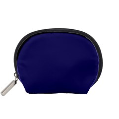 A Blue Background With A Clock On It Accessory Pouch (small) by catchydesignhill