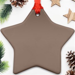 A Brown Wall With A Clock On It Ornament (star)