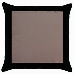 A Brown Wall With A Clock On It Throw Pillow Case (black) by catchydesignhill