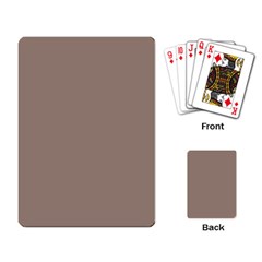 A Brown Wall With A Clock On It Playing Cards Single Design (rectangle)