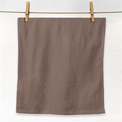 A Brown Wall With A Clock On It Face Towel by catchydesignhill