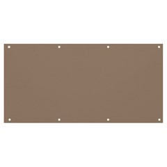 A Brown Wall With A Clock On It Banner And Sign 8  X 4  by catchydesignhill