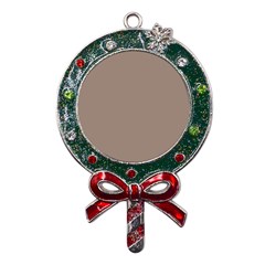 A Brown Wall With A Clock On It Metal X mas Lollipop With Crystal Ornament