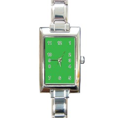 A Green Background With A White Border Rectangle Italian Charm Watch by catchydesignhill