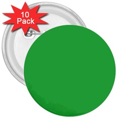 A Green Background With A White Border 3  Buttons (10 Pack)  by catchydesignhill