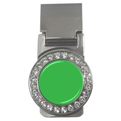 A Green Background With A White Border Money Clips (cz)  by catchydesignhill