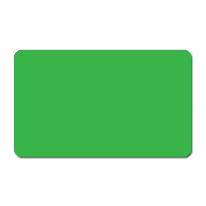 A Green Background With A White Border Magnet (Rectangular)