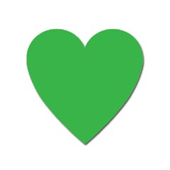 A Green Background With A White Border Heart Magnet by catchydesignhill