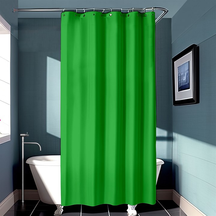 A Green Background With A White Border Shower Curtain 36  x 72  (Stall) 