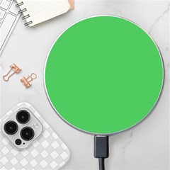 A Green Background With A White Border Wireless Fast Charger(white) by catchydesignhill