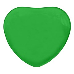 A Green Background With A White Border Heart Glass Fridge Magnet (4 Pack) by catchydesignhill