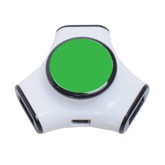 A Green Background With A White Border 3-port Usb Hub by catchydesignhill