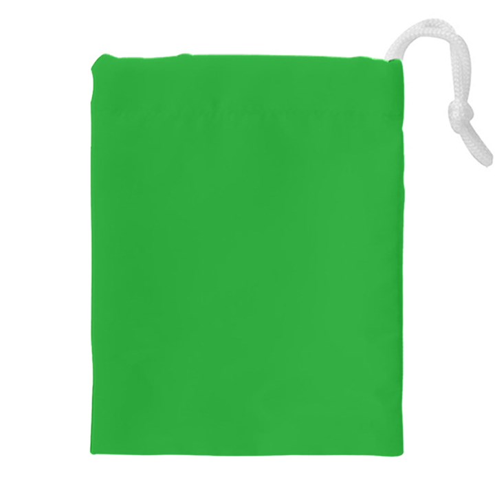 A Green Background With A White Border Drawstring Pouch (4XL)