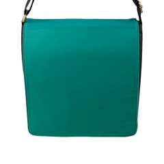 A Green Background With A White Border Flap Closure Messenger Bag (l) by catchydesignhill