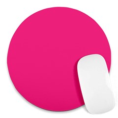 A Pink Background With A Black Border Round Mousepad by catchydesignhill